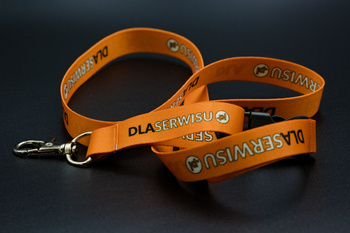 Orange Keychain Lanyard with Carabiner – DlaSerwisu
