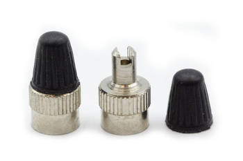 Metal Valve Cap with Screwdriver and Additional Cap, Pack of 100pcs - 6-17-491K