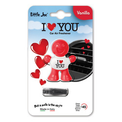 Little Joe 3D I Love You Car Air Freshener - Vanilla