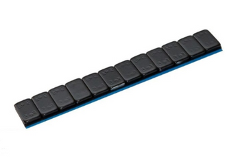 Ciężarek klejony stalowy płaski CZARNY (12x5g) 50 pasków