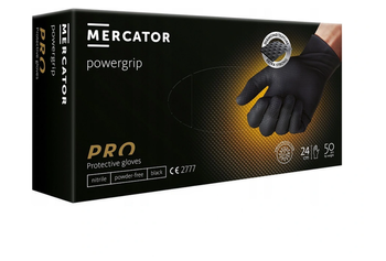 Nitryl gloves Mercator Power Grip L (box 50pcs) black