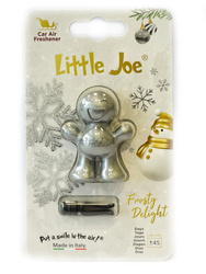 Odświeżacz samochodowy Święta zimowy Little Joe 3D frosty delight- srebrny - O-3D1754-ŚW