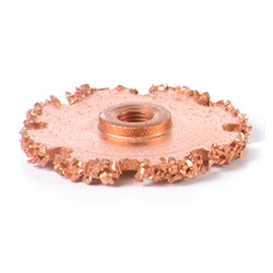 2in (51mm) x 3/16in (5mm) Flat Faced Rasp (16 grit) 3/8in 24 Thread