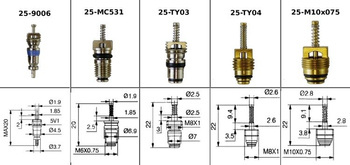 Air Conditioning Valve Core set - ZESTAW_KLIMA
