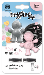 Little Joe Duopack 3D Candy kisses Car Air Freshener - Silver-pink - O-3D3620-2P