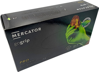 Rękawiczki nitrylowe Mercator  Go Grip XL (pud. 50sztuk) Zielone