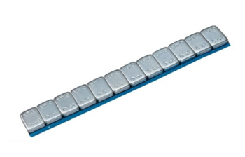 Ciężarek klejony stalowy zaokrąglony OCYNK (12x5g) - 7-00/KL/ocynk/zaokr/12x5g
